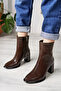 Lucas Women's Heeled Boots Platform Sole Orthopedic Oval Toe Thick Heeled Boots - 5
