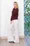 Women's Winter Burgundy Trendy Model Stoned Soft Knitwear Cardigan Stylish Daily Comfortable 25508 - 2
