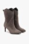 Lysa Gray Suede Leather Women's Heeled Boots - 4