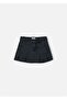 Girl's Pleated Denim Skirt Dark Gray 4901 - 2