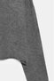 Anthracite Women's V-Neck Long Sleeve Knitwear Sweater & High Waist Midi Knitwear Skirt Set - 6