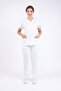 Unisex Stretch Fabric Nurse Doctor Scrubs Set Breathable Fabric Scrubs Hospital Uniform White