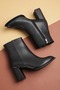 Women's Classic Heeled Office Boots Art.1350 Black - 4