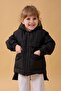 Girl's Thick Winter Coat with Fur Ears and Bag Accessories Black - 4
