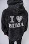 Men's Mma Printed Hooded Oversize Hoodie Black - 5