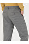 Gray Extra Slim Fit Striped Fabric Trousers 50278454-Vr024 - 7
