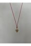 Red Rope Steel Pole Star Necklace - 2