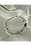 Women's Steel Square Cut Waterway Silver Bracelet