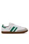 Comfortable Lace-Up Casual Sneakers White Green - 2
