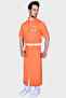 Name Gifted Chef Jacket Short Sleeves Orange Chef Jacket with Turkish Flag and Turkey Embroidery on the Sleeves - 4