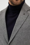 Enrica Men's Gray Cashmere Fabric Half-Lined Mono Collar Sports Blazer Jacket with Pocket - 2