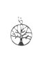 925 Silver Pendant Tree Framed in Circle - 3