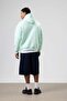 Oversize Printed Hooded Sweatshirt Mint - 4