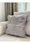Throw Pillow, Filled Gray Silver Sequin Throw Pillow 40 X 40