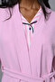 Short Robe, Striped Women's Pajama Set, 3-Piece Set - 3