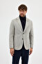 Lanz Men's Gray Cashmere Fabric Half-Lined Mono Collar Sports Blazer Jacket with Pocket - 3