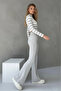 Set of 2 - Fishing Collar Long Sleeve Crop with Sharpened Edges, Spanish Legging Style Tights - 5