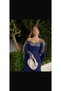 فستان كحلي دانتيل مطرز - 2