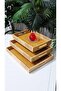 Bamboo 3-Layer Rectangular Presentation Tray Coffee Tea Tray