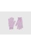 Children's Lilac Wool and Viscose Blend Gloves with Logo Embroidery