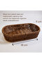 18X11 cm Rattan Material Bathroom Kitchen Bedroom Organizer Bread Basket - 2