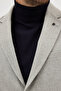 Lanz Men's Gray Cashmere Fabric Half-Lined Mono Collar Sports Blazer Jacket with Pocket - 2