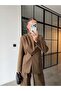 Shawl Detail Jacket Pants Mink Suit - 5