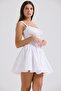 Ivory Whisper -Elegant Rope Detail Mini Dress - 4