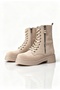 Design Lace-Up Boots Women |   Thick Sole |   Decorative Zippered |   Luxury Combat Bootie - 4