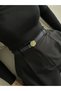 Trace Gül Gold Buckle Model Women's Belt Waist Belt Coat Belt Dress Belt Trouser Belt - 2