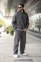 Smoked Hooded Kangaroo Pocket Men's Tracksuit Set E7338 - 4