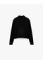 Soft Textured Stand Collar Long Sleeve Knitwear Sweater - 2