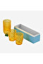 Linea Yellow Acrylic 4-Piece Water Glass 250 ml