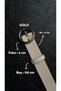 Keen Round Gold Buckle Model Women's Belt Waist Belt Coat Belt Dress Belt Trouser Belt - 3