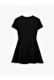 Viscose Blend Short Sleeve Crew Neck Mini Dress - 4