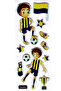 Sticker Embossed Sticker Notebook Planner Label (Cb493) 16X7 Cm- Yellow Blue Football - 2