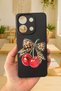 Redmi Note 13 Pro 4g Compatible Cherry Leopard Bow Patterned Silicone Shock-Absorbing Rubber Case - 4