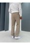 Baggy Fabric Trousers with Pleat Detail - 4
