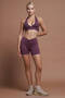 Alba Plum Color Pre-Gathered Seamless Recovery Sports Shorts - 4