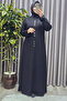 Women's Clothing Plus Size Rivet Decorated Long Dress - 5