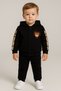 Winter Hooded Fleece-Lined Scuba Baby Boy and Kids Set – Plaid Sleeve Design (2-5 Years) - 3