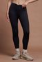 Ivy Black Front Gathered Seamless Scrunch Recovery Women's Sports Leggings - 4