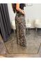 Women's Leopard Print Belted Palazzo Pants - 3