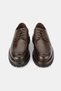 Men's Brown Genuine Natural Leather Size 39-45-46 Lace-Up Oxford Shoes - 6