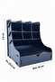 Coral 9-Compartment Drawer Desktop Wooden Organizer Pen Holder - Jewelry Makeup Multi-Purpose Organizer - 3