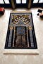 Gold Mihrab Velvet Prayer Rug Children's Prayer Rug with Gift - 3
