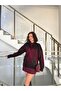 Diamond Patterned Oversize Sweater - 5