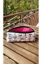 Quilted Pencil Case with Black Ribbon Pattern - 2