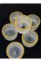 6 Pcs Mini Crystal Glass Gilded Turkish Delight Bowl Sauce Bowl Salt Bowl - 6
