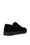 Men's Genuine Suede Black Loafer Shoes - 3